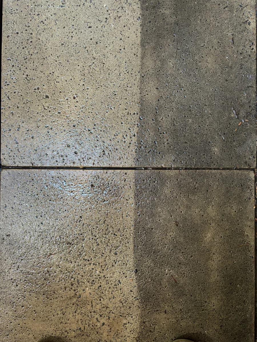 Pressure cleaned residential driveway in Fremantle